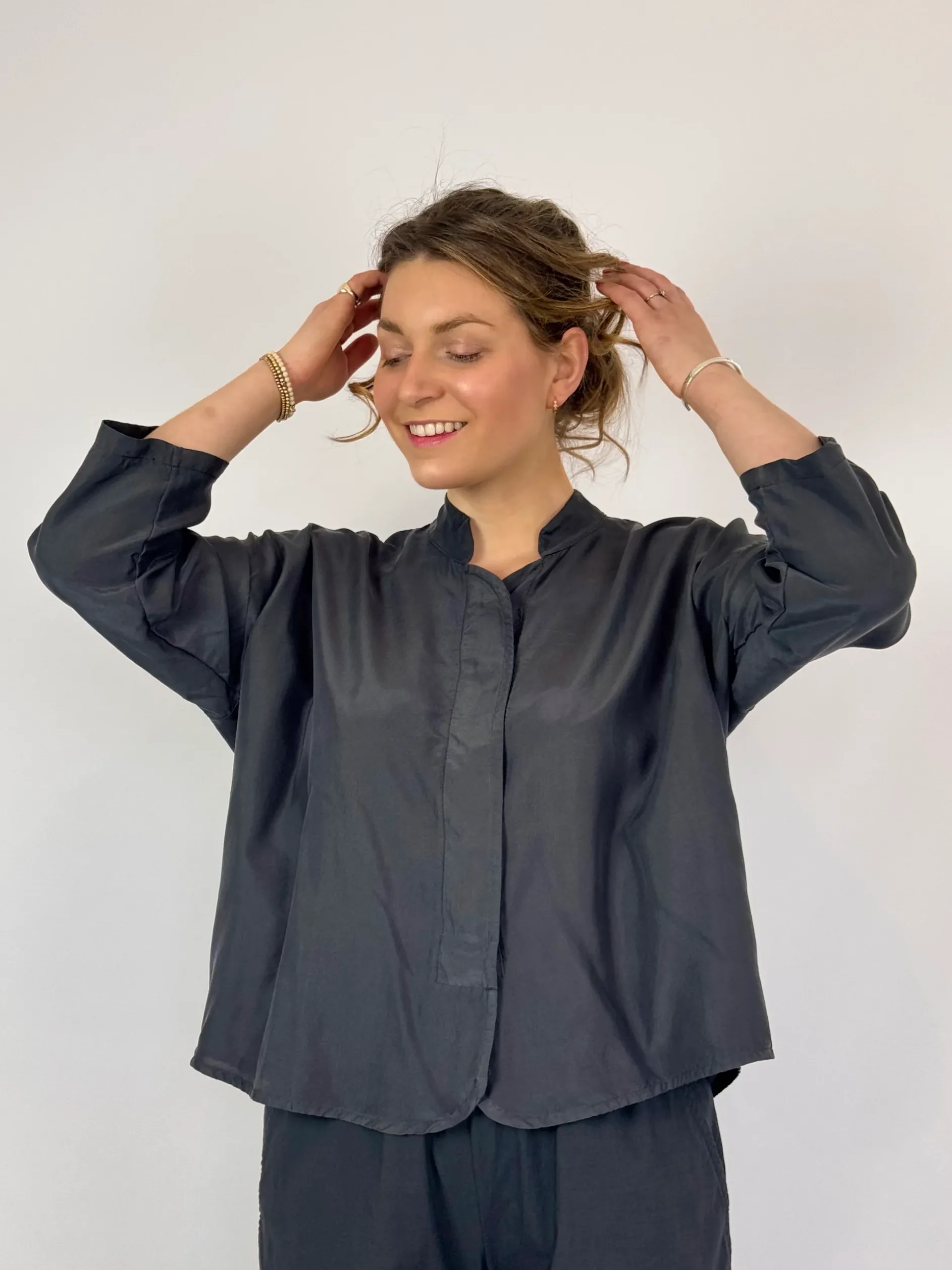 Aequamente 126 Blouse Asfalto