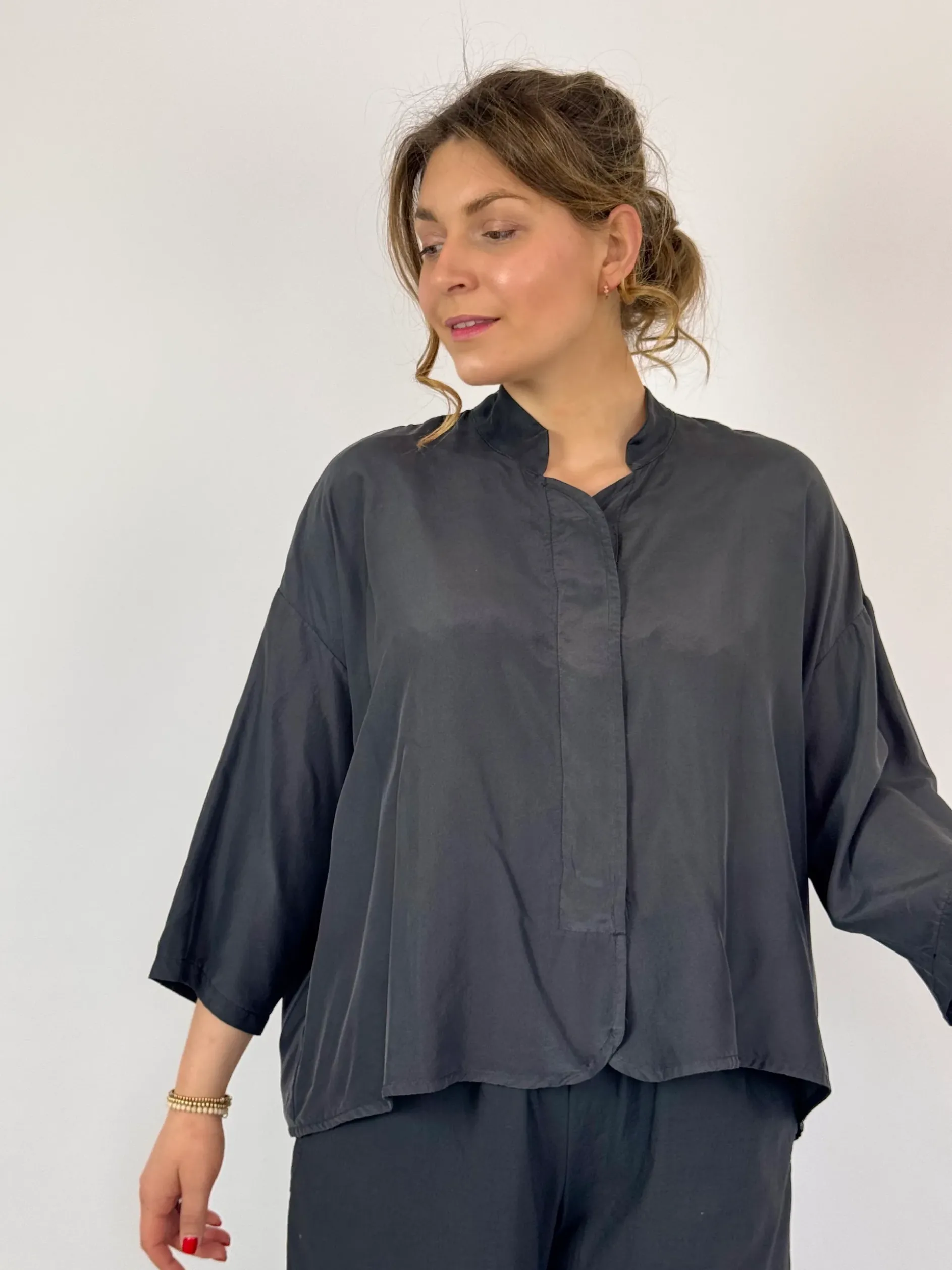 Aequamente 126 Blouse Asfalto