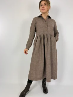 Der Antagonist 8 Embroidered Dress Brown Check