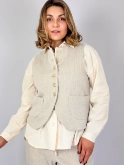Der Antagonist 3 Waistcoat Natural