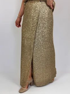 Diega Jadeno Skirt Sequin Gold
