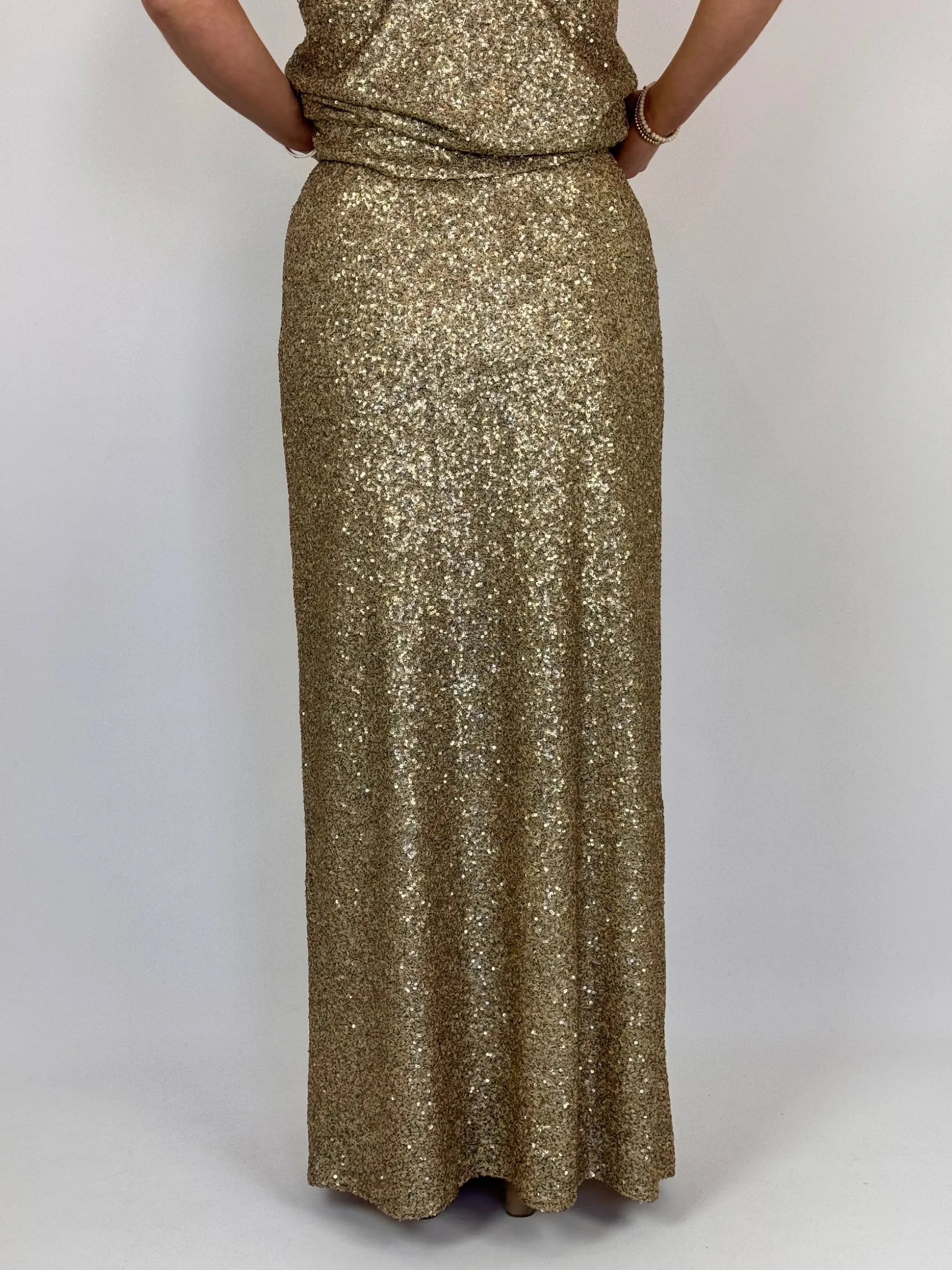 Diega Jadeno Skirt Sequin Gold