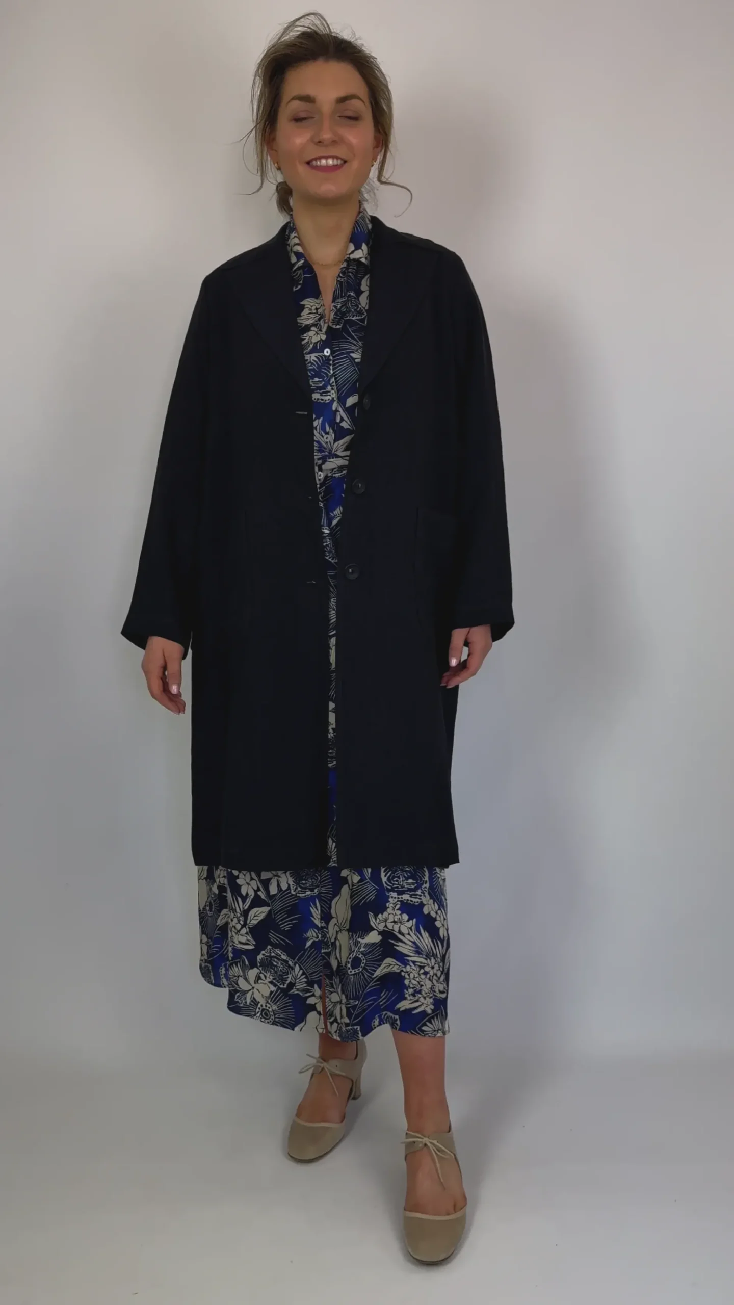 Diega Mileno Coat Marine