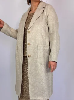 Diega Mileno Coat Silver/Gold