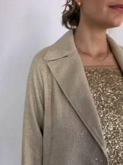 Diega Mileno Coat Silver/Gold