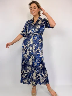 Diega Raviva Dress Blue/Ecru