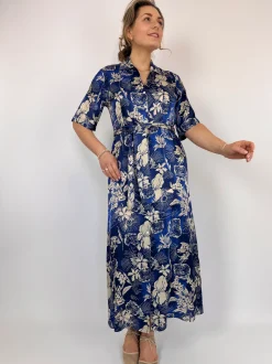 Diega Raviva Dress Blue/Ecru