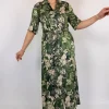 Diega Raviva Dress Green/Ecru