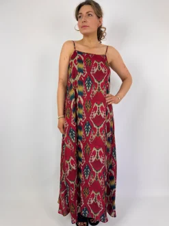 Diega Rofia Dress Red/Navy