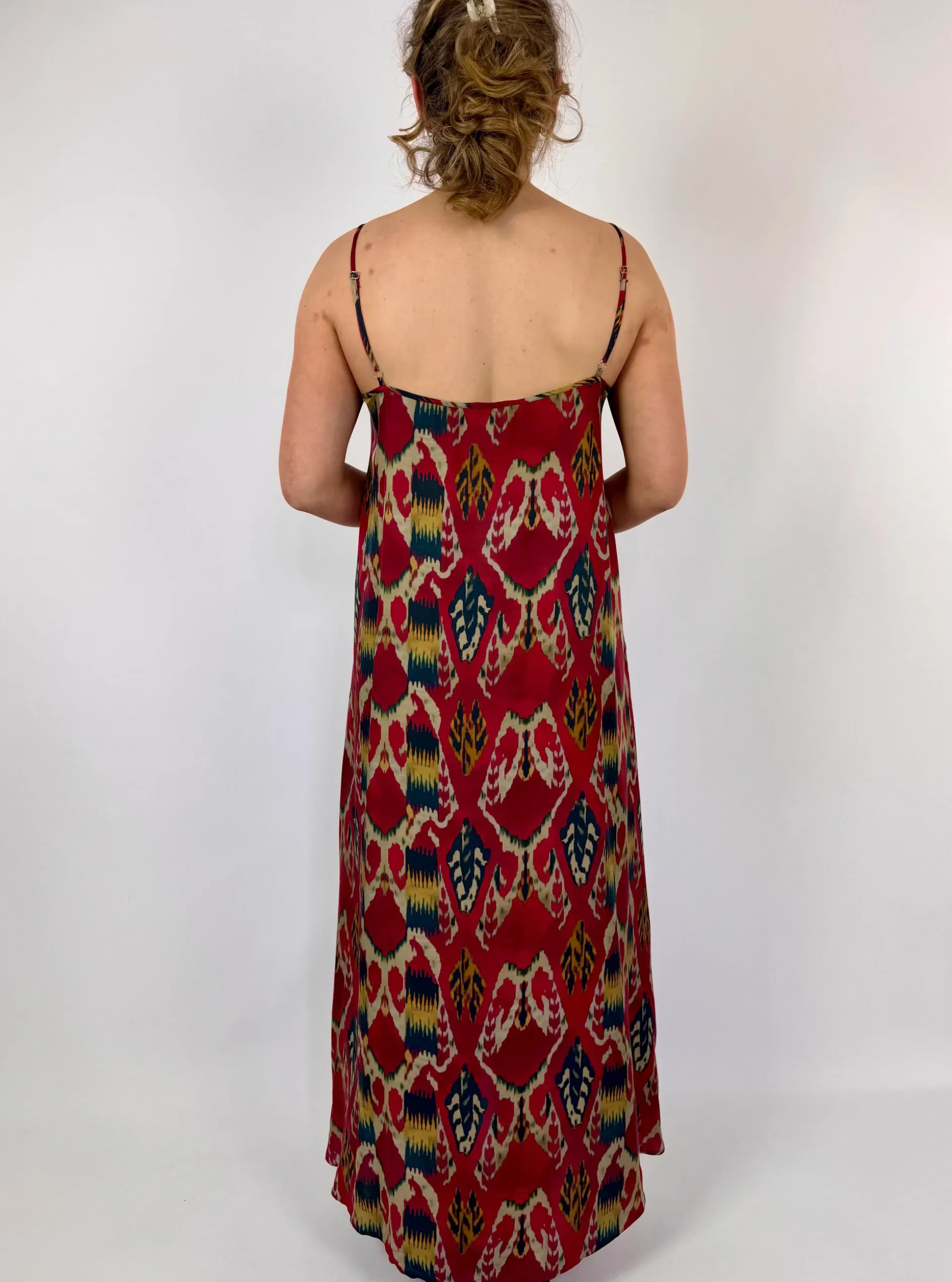 Diega Rofia Dress Red/Navy