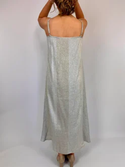 Diega Rofia Dress Silver/Gold