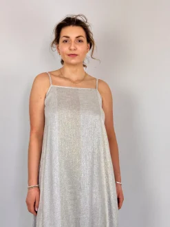 Diega Rofia Dress Silver/Gold