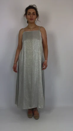 Diega Rofia Dress Silver/Gold