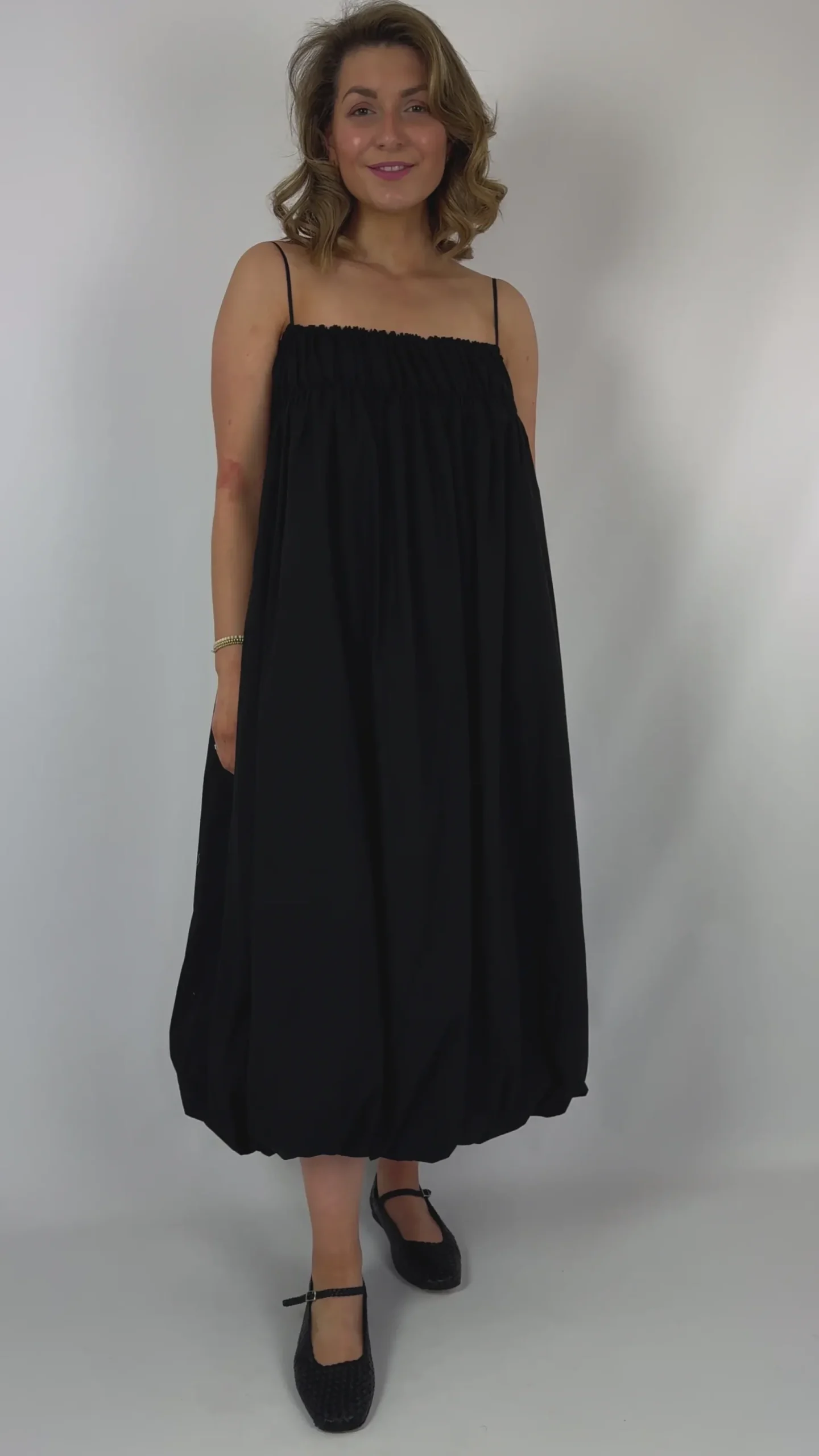Emin & Paul Puff Dress Black