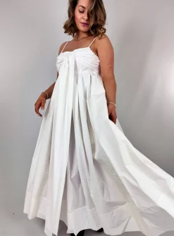 Emin & Paul Tie Front Dress White