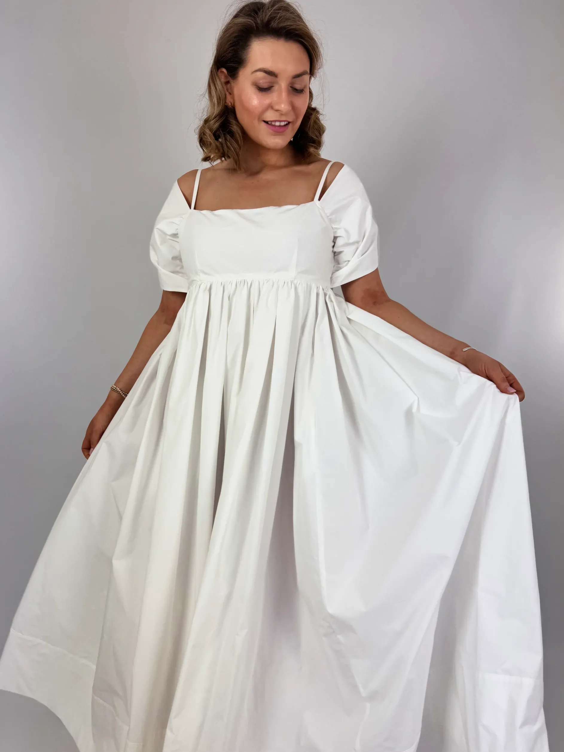 Emin & Paul Tie Front Dress White