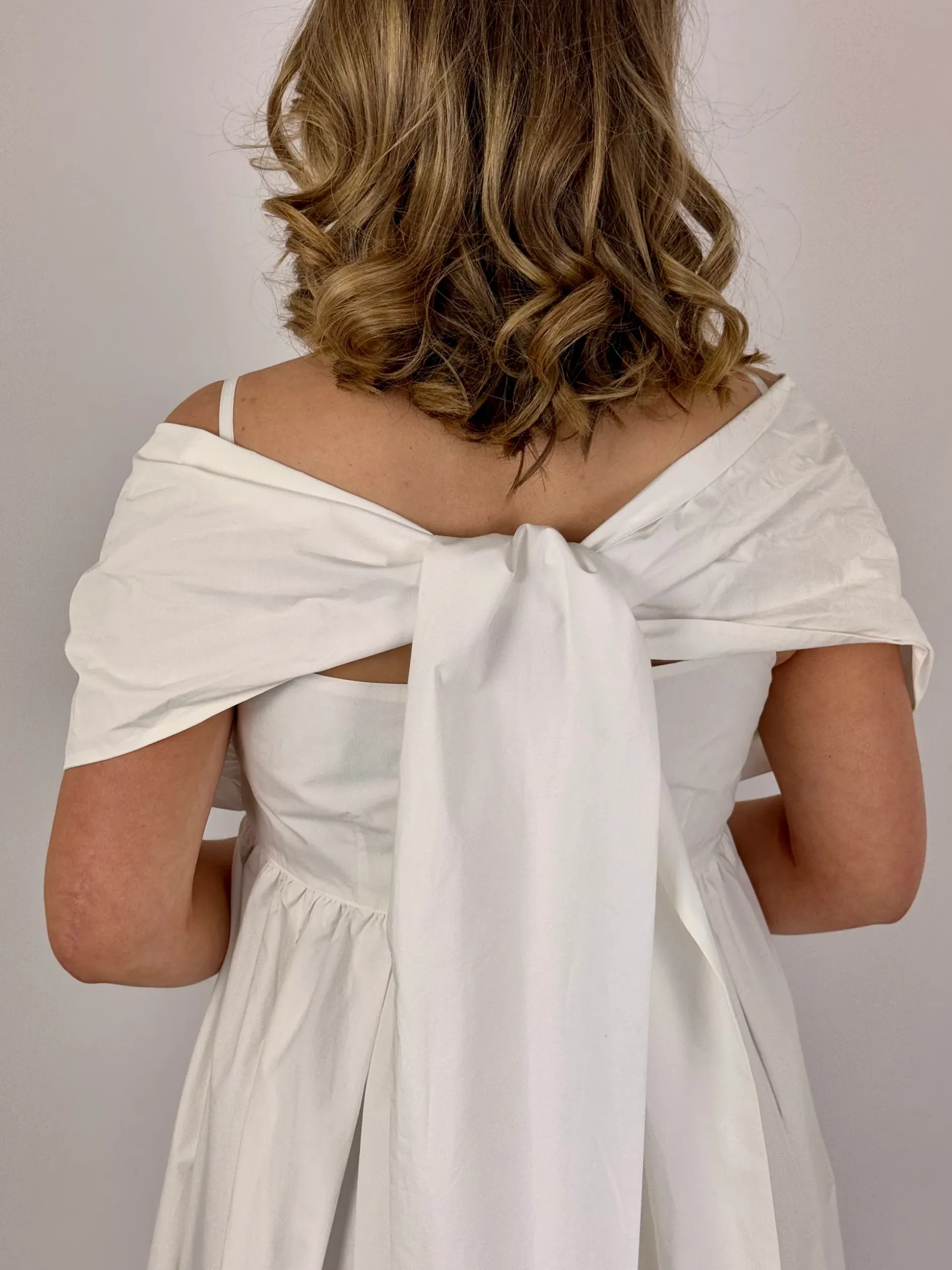 Emin & Paul Tie Front Dress White