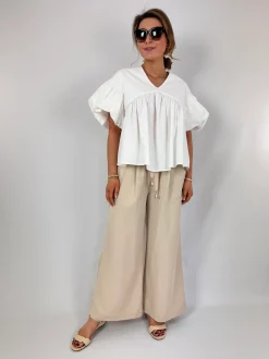 Emin & Paul Volume Blouse White