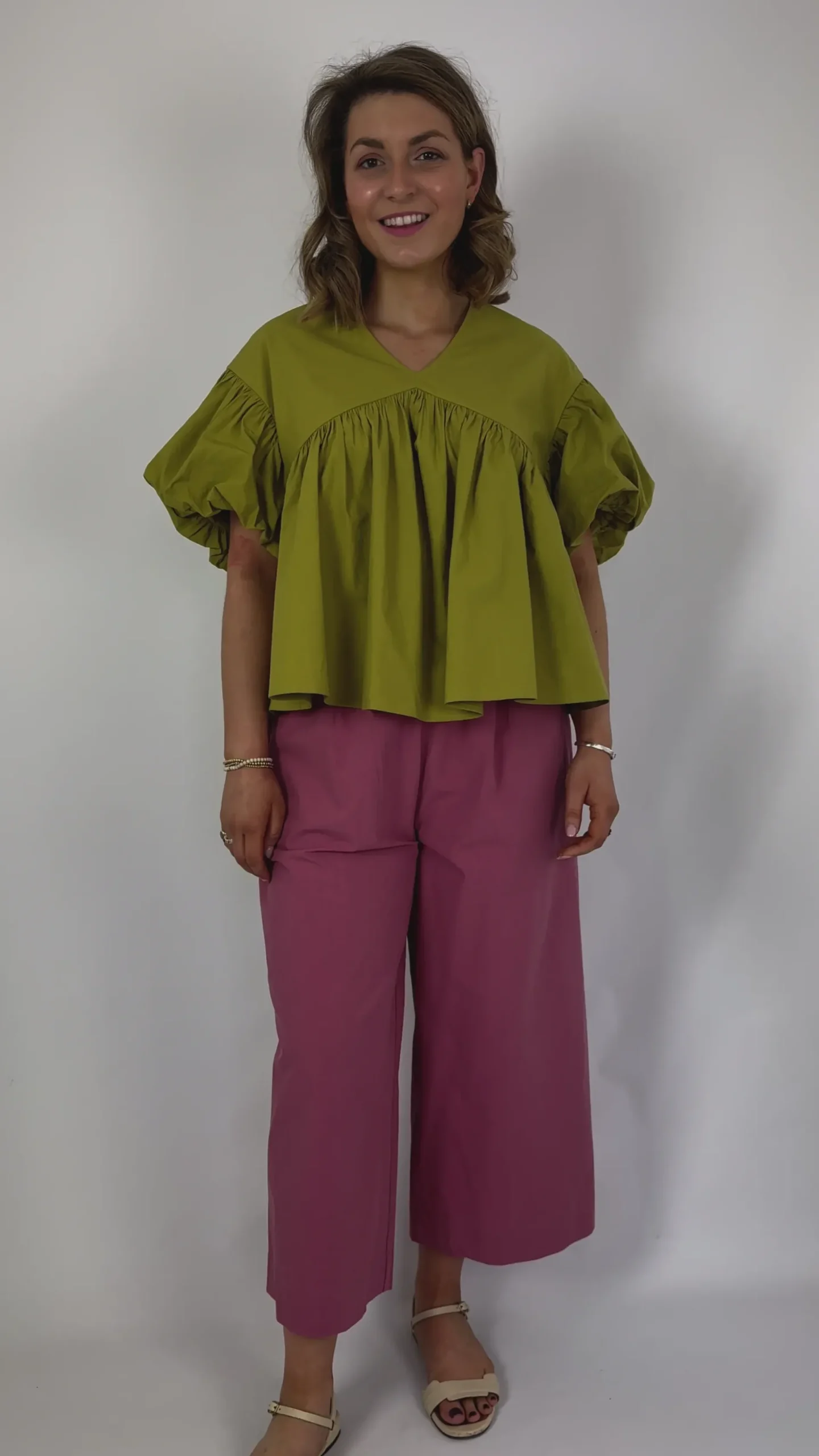 Emin & Paul Volume Blouse Olive