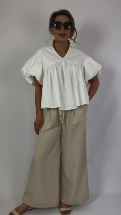 Emin & Paul Volume Blouse White