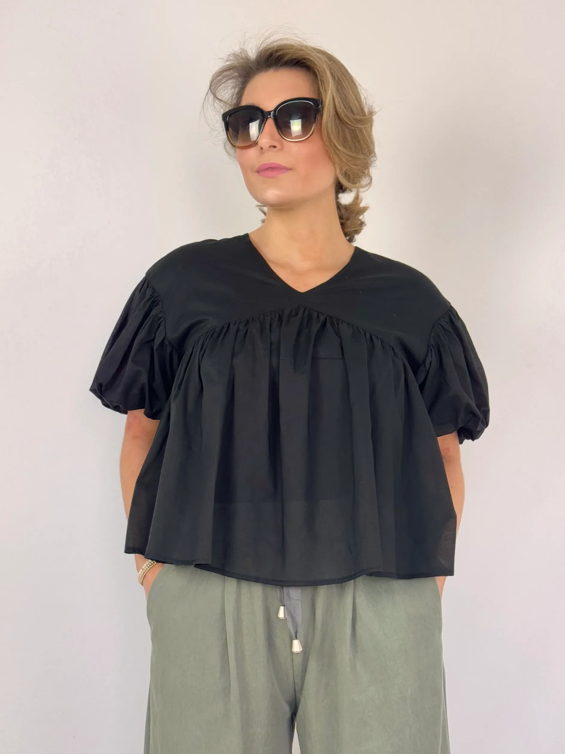 Emin & Paul Volume Blouse Black