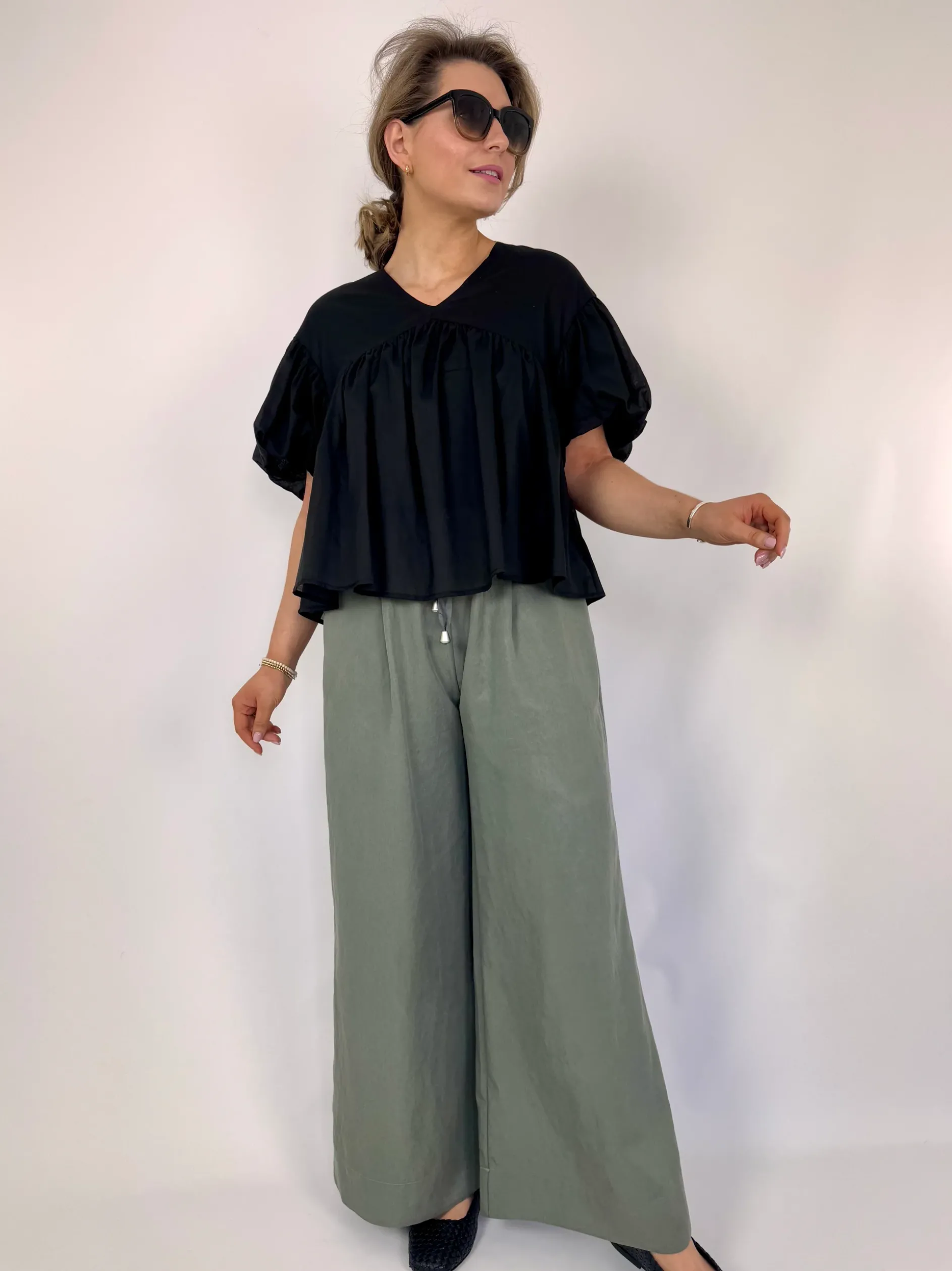 Emin & Paul Volume Blouse Black