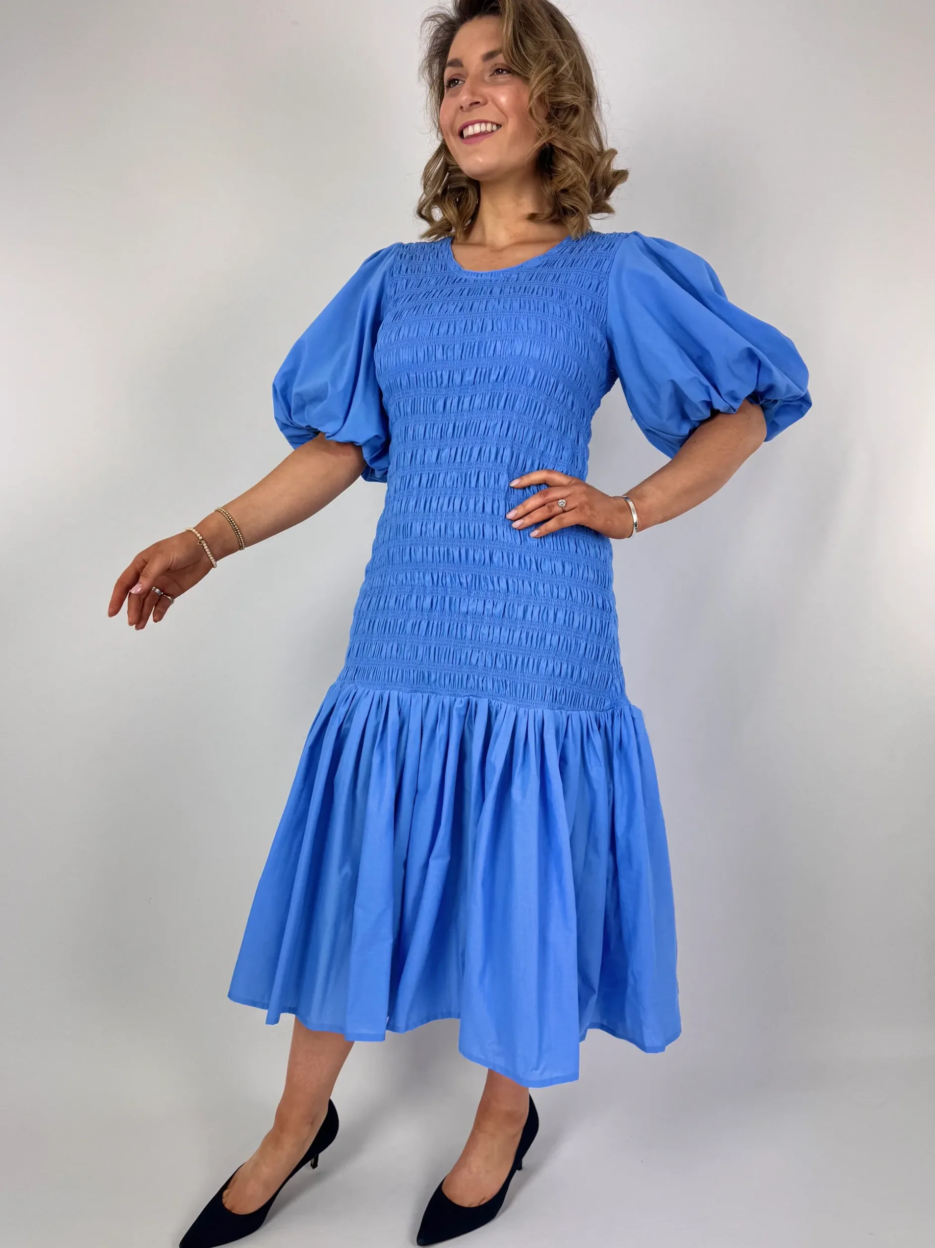 Emin & Paul Volume Dress Sky
