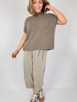 Evam Eva Lily Sleeveless Jumper Mocha