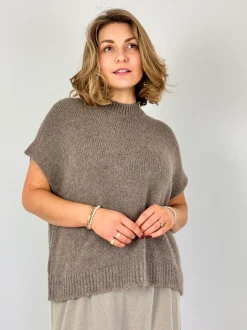 Evam Eva Lily Sleeveless Jumper Mocha