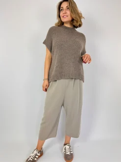 Evam Eva Lily Sleeveless Jumper Mocha
