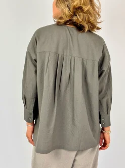 Evam Eva Wool Shirt Winter Leaf