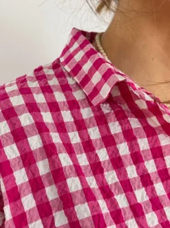 Hannah Wessel Savannah Shirt Azalea Check