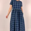 Hannoh Wessel Demi Dress Navy Check
