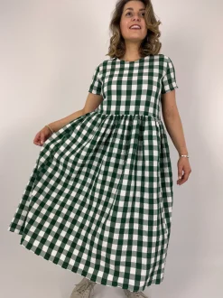 Hannoh Wessel Demi Dress Green Check