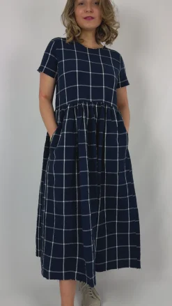 Hannoh Wessel Demi Dress Navy Check
