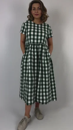 Hannoh Wessel Demi Dress Green Check