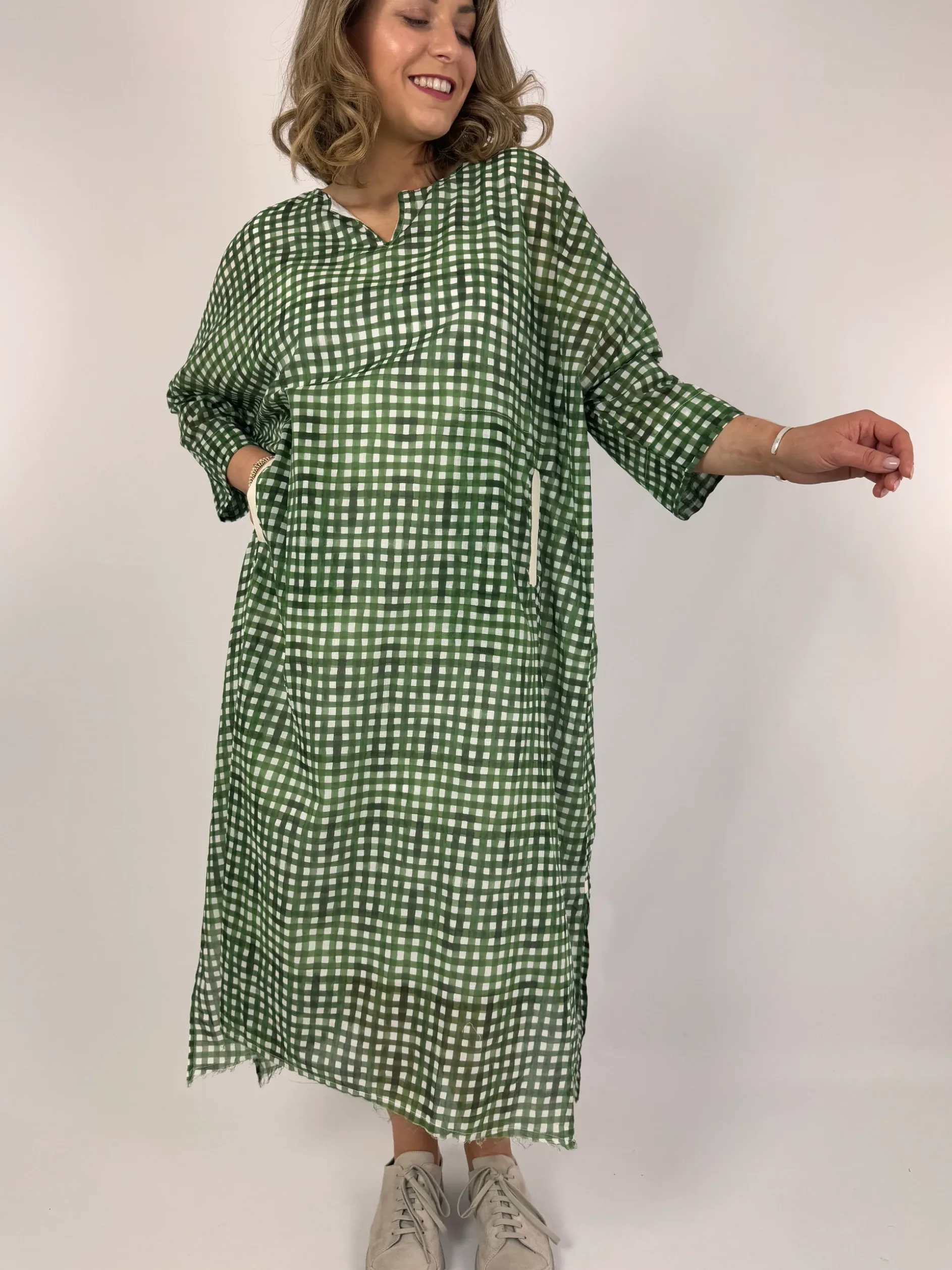Hannoh Wessel Detta Dress Green Check