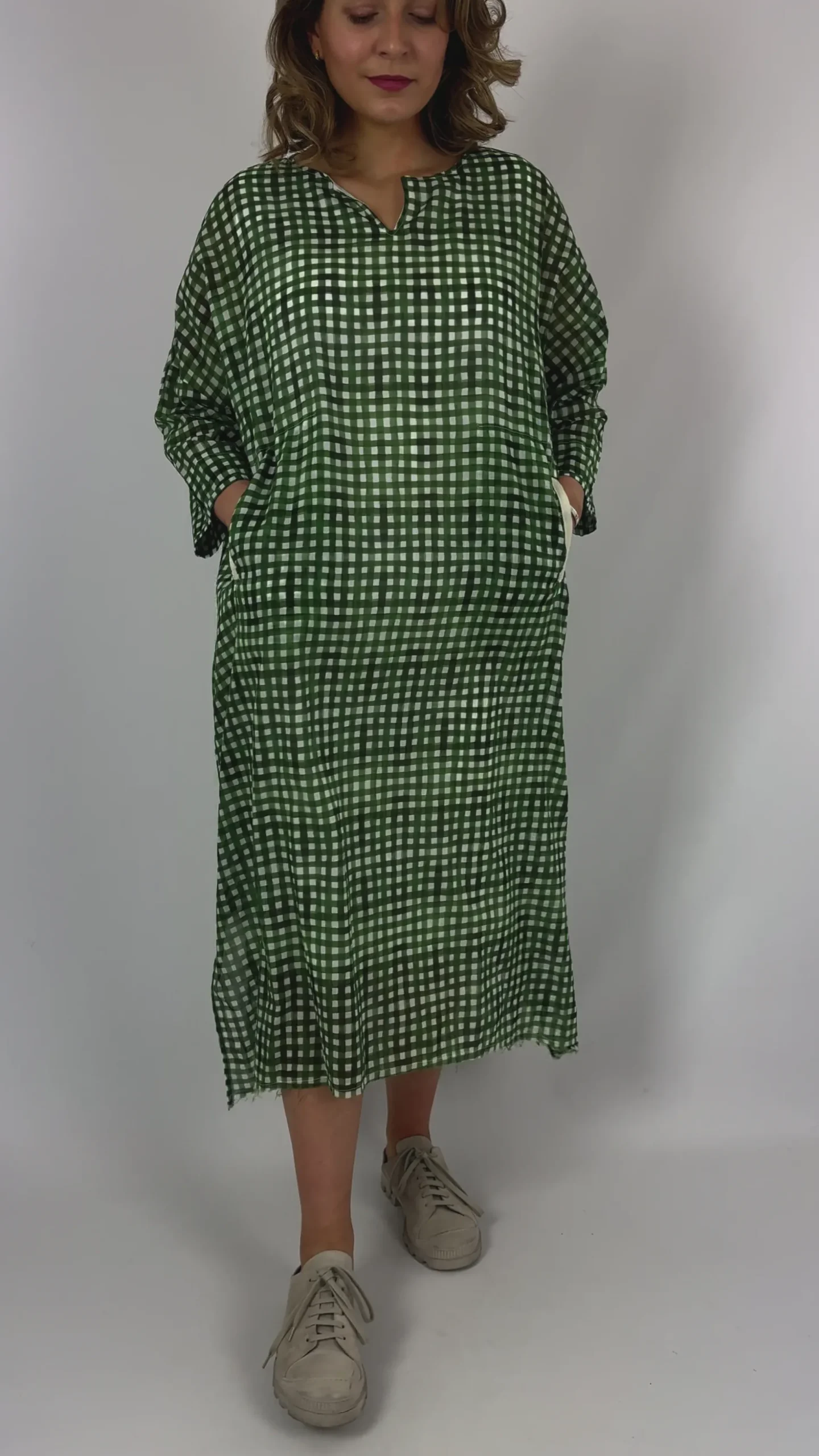 Hannoh Wessel Detta Dress Green Check