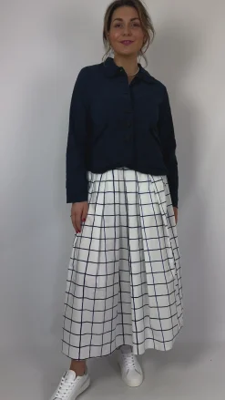 Hannoh Wessel Jolisa Skirt Blue Check