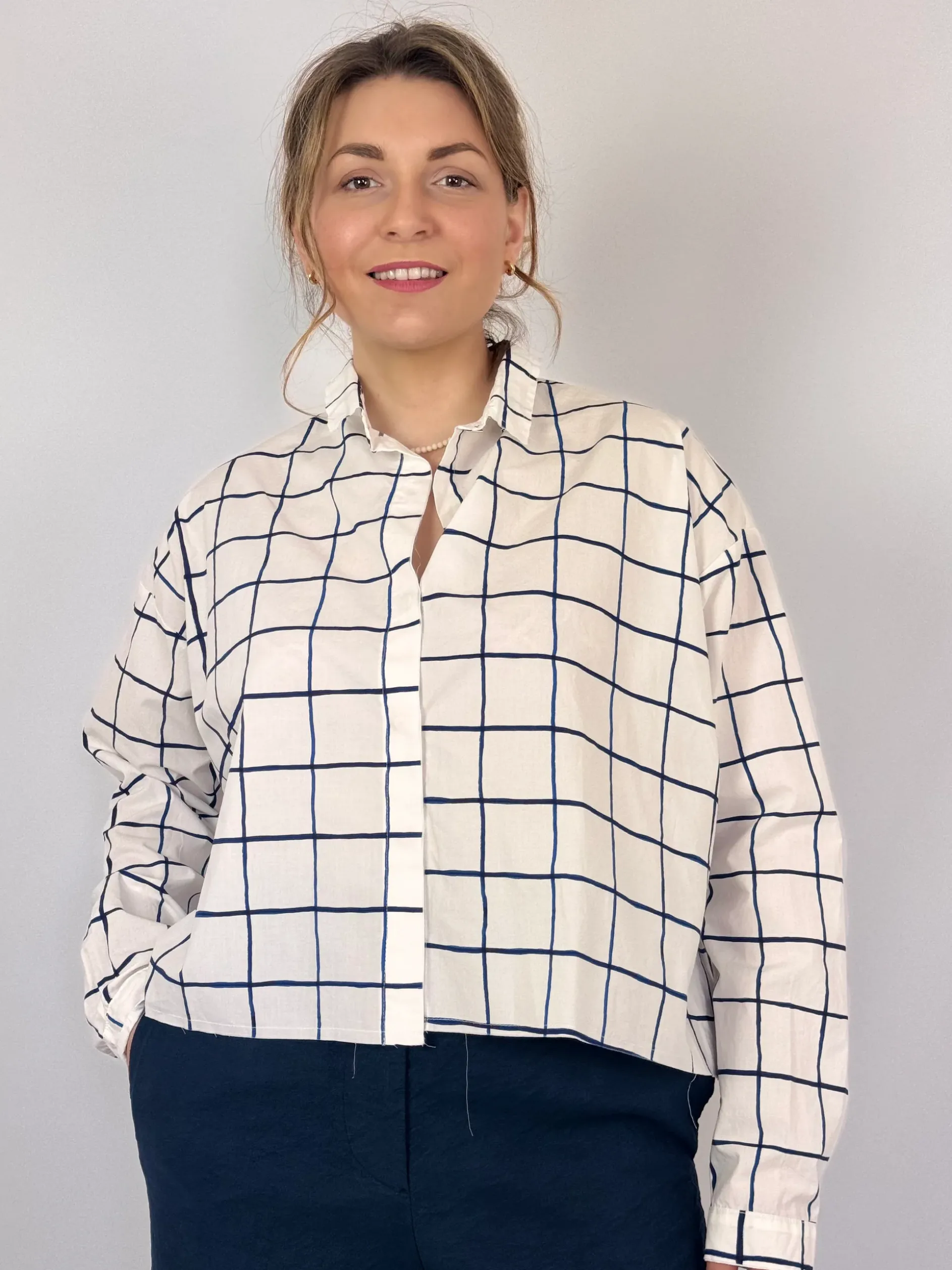 Hannoh Wessel Sonja Shirt Blue Check
