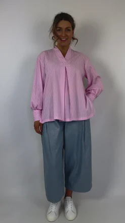 Les Filles d'Ailleurs 831 Shirt Pink Stripes