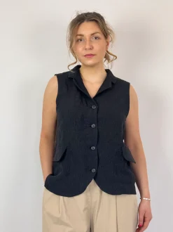 Mama b Kimchi Waistcoat Anthracite