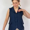 Mama b Kimchi Waistcoat Blue