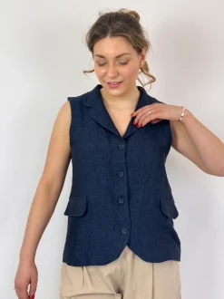 Mama b Kimchi Waistcoat Blue