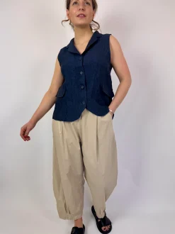 Mama b Kimchi Waistcoat Blue