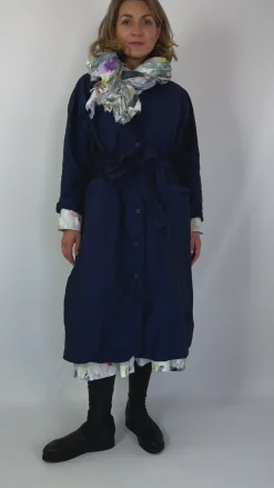 Manuelle Guibal Mystic Trench Coat Oceanic