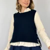 Officinae Canberra Sleeveless Jumper Navy