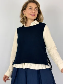 Officinae Canberra Sleeveless Jumper Navy