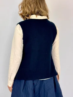 Officinae Canberra Sleeveless Jumper Navy