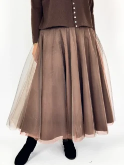 Officinae Tulle Skirt Brown
